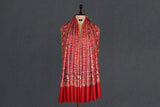 Pashmina handmade hand embroidered red shawl