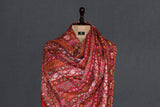 Pashmina handmade hand embroidered red shawl
