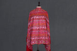 Pashmina handmade hand embroidered red shawl