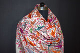 Pashmina Hand embroidered bird jammawar shawl 40"x80"