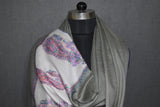 Embroidered fine wool stole designdar 28x80 inch