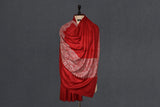 Pashmina Hand maroon embroidered shawl 40"x80"