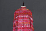 Pashmina handmade hand embroidered red shawl
