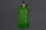 embroidered pashmina green jali shawl 40X80 inch