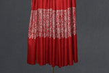 Pashmina Hand maroon embroidered shawl 40"x80"
