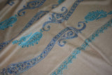 Embroidered fine wool stole designdar 28x80 inch