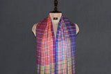 Pashmina check stole handwoven 28x80 inch