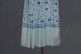 cashmere embroidered fine wool stole 28x80 inch