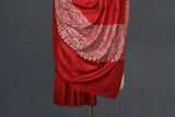 Pashmina Hand maroon embroidered shawl 40"x80"