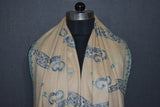 Embroidered fine wool stole designdar 28x80 inch