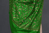 embroidered pashmina green jali shawl 40X80 inch