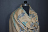 Embroidered fine wool stole designdar 28x80 inch