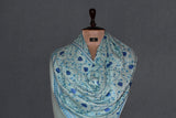 cashmere embroidered fine wool stole 28x80 inch
