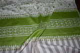 Embroidered fine wool stole designdar 28x80 inch