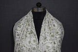 Embroidered fine wool stole designdar 28x80 inch