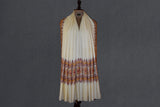 Pashmina hand embroidered cream shawl 40X80 inch