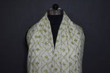 Embroidered fine wool stole designdar 28x80 inch
