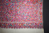 Pashmina Hand embroidered jammawar shawl 40"x80"