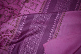 Embroidered fine wool stole designdar 28x80 inch