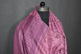 Embroidered fine wool stole designdar 28x80 inch