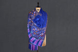 kani pashmina paldar blue shawl 40*x80*