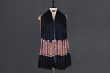 Pashmina hand embroidered black shawl 40X80 inch