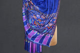 kani pashmina paldar blue shawl 40*x80*