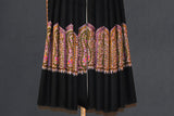 Pashmina hand embroidered black shawl 40X80 inch