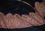 Pashmina hand embroidered black shawl 40X80 inch