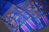 kani pashmina paldar blue shawl 40*x80*