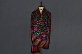 Pashmina kani shawl jamma black gul 40*x80*
