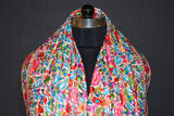 Pashmina Hand embroidered jammawar white shawl 40"x80"