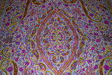 Pashmina hand embroidered white jammawar shawl  40x80 inch
