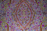 Pashmina hand embroidered white jammawar shawl  40x80 inch