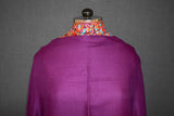 Pashmina Hand embroidered purple shawl 40"x80"