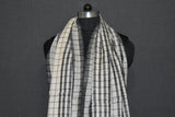 Pashmina handwoven check stole 28X80 inch