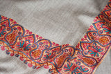 Pashmina hand embroidered shawl 40x80 inch