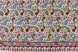 Pashmina Embroidered white jamma shawl 40X80 inch