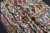 Pashmina Embroidered white jamma shawl 40X80 inch