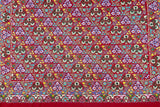 Pashmina hand embroidered red shawl 40x80 inch