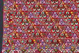 Pashmina hand embroidered red shawl 40x80 inch