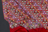 Pashmina hand embroidered red shawl 40x80 inch