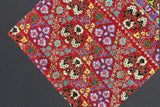 Pashmina hand embroidered red shawl 40x80 inch