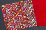 Pashmina hand embroidered red shawl 40x80 inch