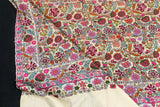 hand embroidered pashmina white shawl 40x80 inch