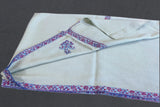 cashmere embroidered fine wool stole 28x80 inch