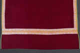 Cashmere hand embroidered maroon trim shawl 40X80 inch