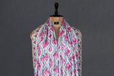 Pashmina hand embroidered white jamawar shawl 40x80 inch