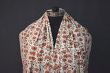 embroidered pashmina white jali shawl 40X80 inch