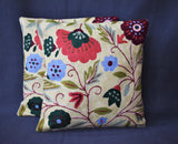 Chain stitch cushion covers set of 2pcs